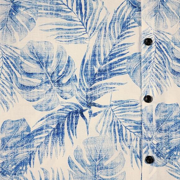 Jogal Men's Short Sleeve Shirt NEW Blue Tropical Button Up XL - Picture 3 of 11